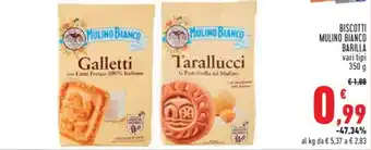 Conad BISCOTTI MULINO BIANCO BARILLA vari tipi 350 g offerta