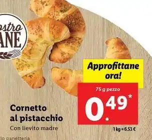 Lidl Cornetto al pistacchio 75 g pezzo offerta