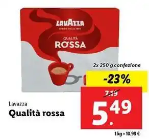 Lidl Lavazza Qualità rossa 2x 250 g confezione offerta