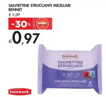 Bennet SALVIETTINE STRUCCANTI MICELLARI BENNET offerta