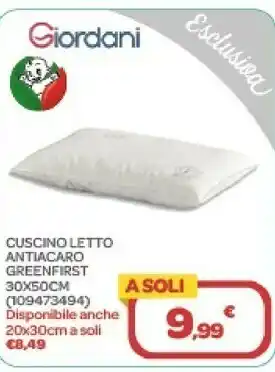 Cuscino antiacaro greenfirst