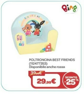 Bimbo Store Bing poltroncina best friends offerta
