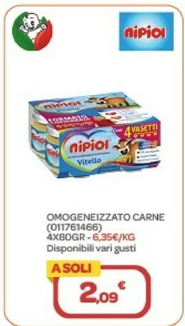 Bimbo Store Nipiol omogeneizzato carne offerta