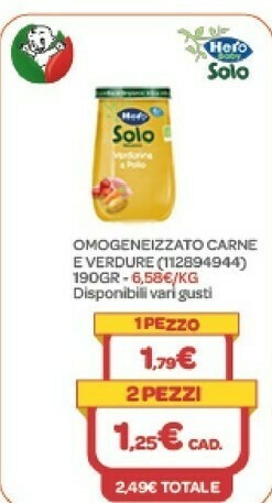 Bimbo Store Hero omogeneizzato carne e verdure offerta