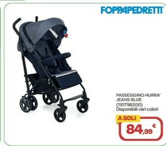 Bimbo Store Foppapedretti passeggino hurra jeans blue offerta
