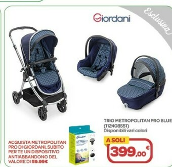 Bimbo Store Giordani trio metropolitan pro blue offerta