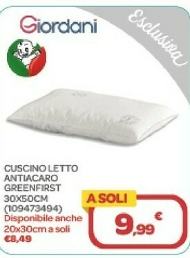 Bimbo Store Cuscino antiacaro greenfirst offerta