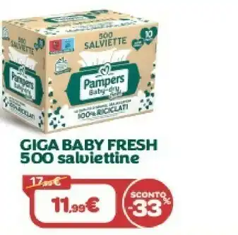 Bimbo Store Pampers giga baby fresh salvietitne offerta