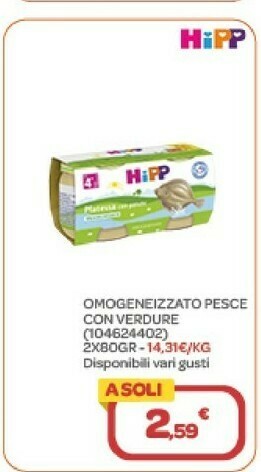 Bimbo Store Hipp omogeneizzato pesce con verdure offerta