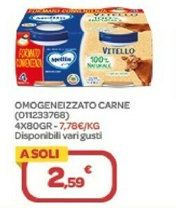 Bimbo Store Mellin omogeneizzato carne offerta