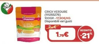 Bimbo Store Plasmon crick verdure offerta