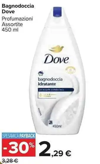 Carrefour Market Bagnodoccia Dove Profumazioni Assortite 450 ml offerta