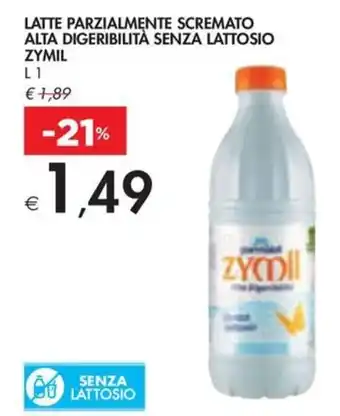 Bennet LATTE PARZIALMENTE SCREMATO ALTA DIGERIBILITÀ SENZA LATTOSIO ZYMIL L1 offerta