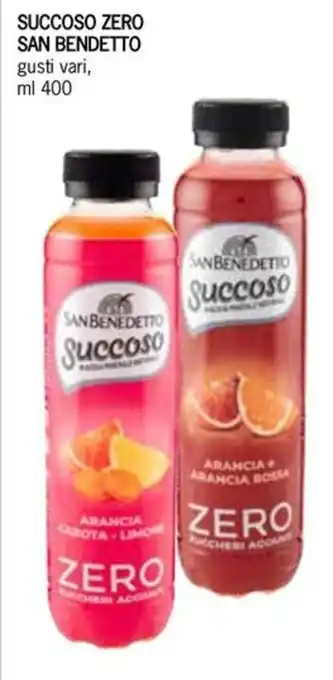 Bennet SUCCOSO ZERO SAN BENDETTO gusti vari, ml 400 offerta