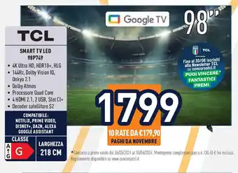 Unieuro TCL SMART TV LED offerta