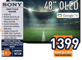 Unieuro SONY SMART TV OLED XR48A90K offerta