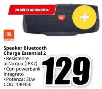 MediaWorld Speaker Bluetooth Charge Essential 2 offerta