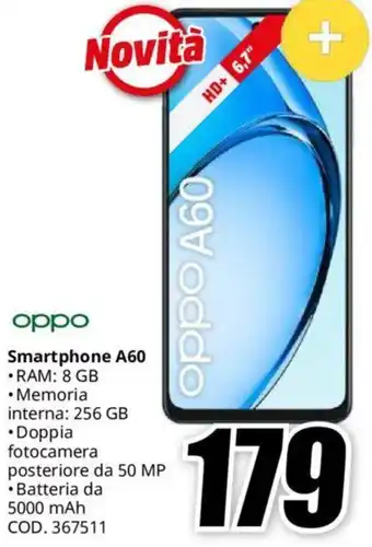 MediaWorld oppo Smartphone A60 offerta