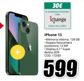 MediaWorld iPhone 13 offerta