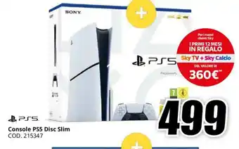 MediaWorld Console PS5 Disc Slim offerta