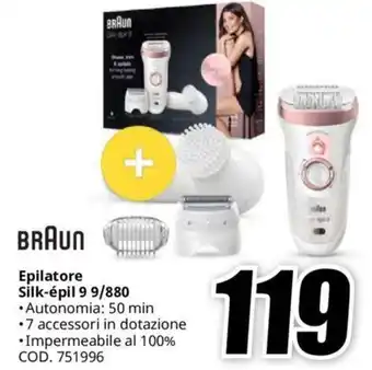 MediaWorld BRAUN Epilatore Silk-épil 9 9/880 offerta