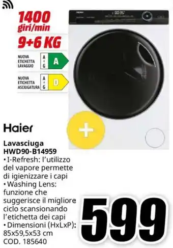 MediaWorld Haier Lavasciuga HWD90-B14959 offerta