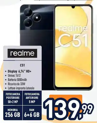 Unieuro realme C51 offerta