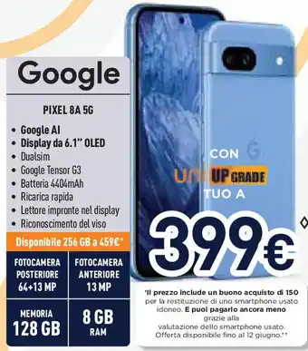 Unieuro Google PIXEL 8A 5G offerta