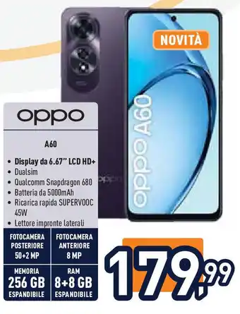 Unieuro oppo A60 offerta