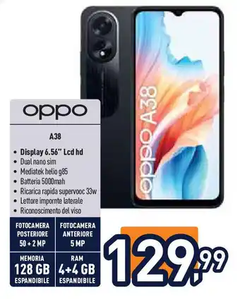 Unieuro oppo A38 offerta