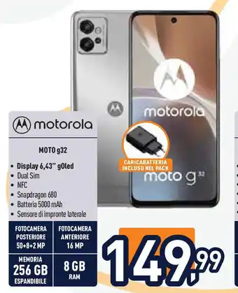 Unieuro motorola MOTO g32 offerta