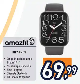 Unieuro amazfit BIP 5 UNITY offerta