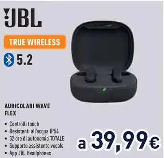 JBL AURICOLARI WAVE FLEX