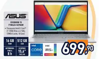 Unieuro ASUS VIVOBOOK 15 F1504ZA-NJ906W offerta