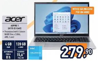 Unieuro acer ASPIRE 1 (A115-32-C64E) offerta