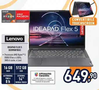 Unieuro Lenovo IDEAPAD FLEX 5 (82R900FBIX) offerta