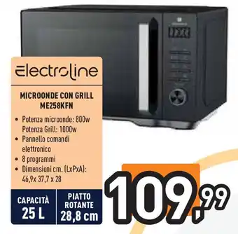 Unieuro Electroline MICROONDE CON GRILL ME258KFN offerta