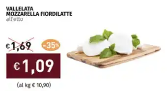 Prezzemolo e Vitale VALLELATA MOZZARELLA FIORDILATTE all'etto offerta