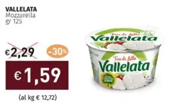 Prezzemolo e Vitale VALLELATA Mozzarella gr 125 offerta