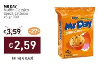 Prezzemolo e Vitale MR DAY Muffin Classico Senza Lattosio x6 gr 300 offerta