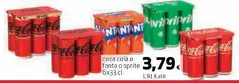 Ipercoop coca cola o fanta o sprite 6x33 cl offerta