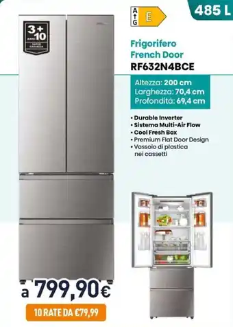 Unieuro Hisense Frigorifero French Door RF632N4BCE offerta