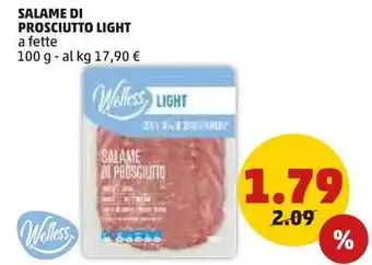 PENNY SALAME DI PROSCIUTTO LIGHT a fette 100 g offerta