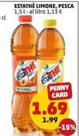 PENNY ESTATHÈ LIMONE, PESCA 1,5 l offerta