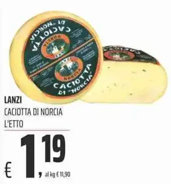 Coop Caciotta di Norcia Lanzi offerta