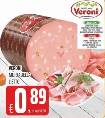 Coop Veroni Mortadella l'etto offerta