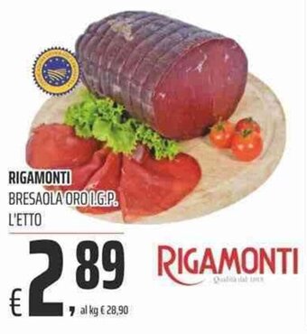 Coop Rigamonti Bresaola Oro I.G.P. l'etto offerta