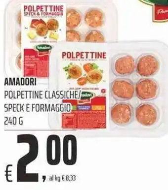 Coop Amadori Polpettine Classiche/Speck e Formaggio 240g offerta