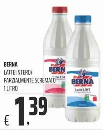 Coop Berna Latte Intero/Parzialmente Scremato 1 litro offerta