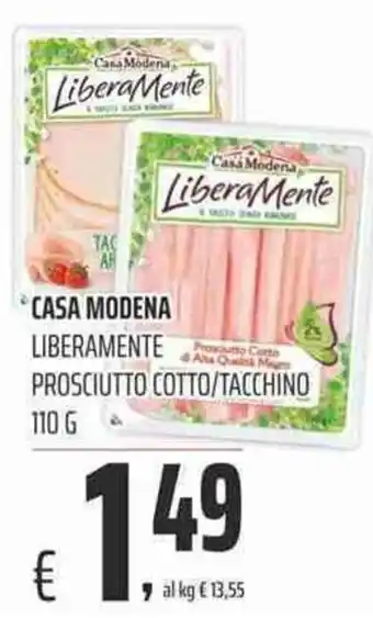 Coop Casa Modena Liberamente Prosciutto Cotto/Tacchino 110g offerta
